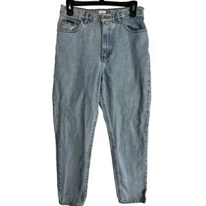 Vintage 90s Calvin Klein Mom Jeans Size 10 Blue Enzyme Wash Denim Mid Rise Baggy